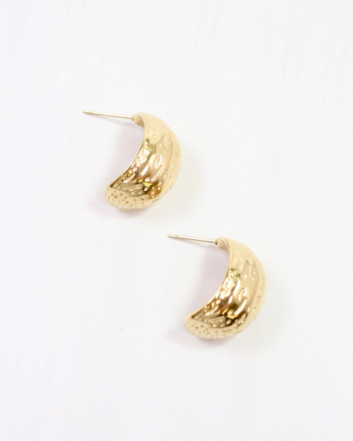 Caroline Hill Alamosa Textured Gold Hoop Earrings