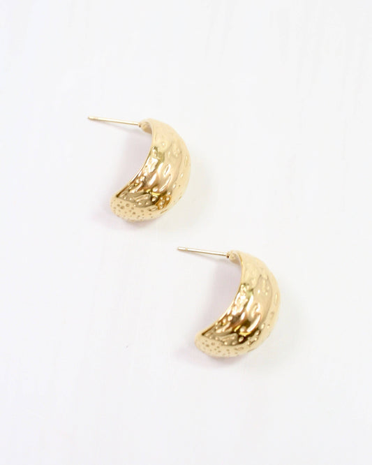 Caroline Hill Alamosa Textured Gold Hoop Earrings