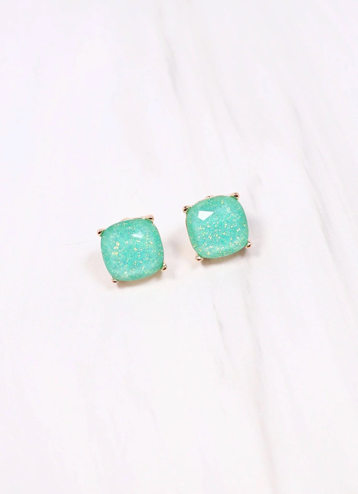 Duncan Glitter Stuf Earrings -  Mint