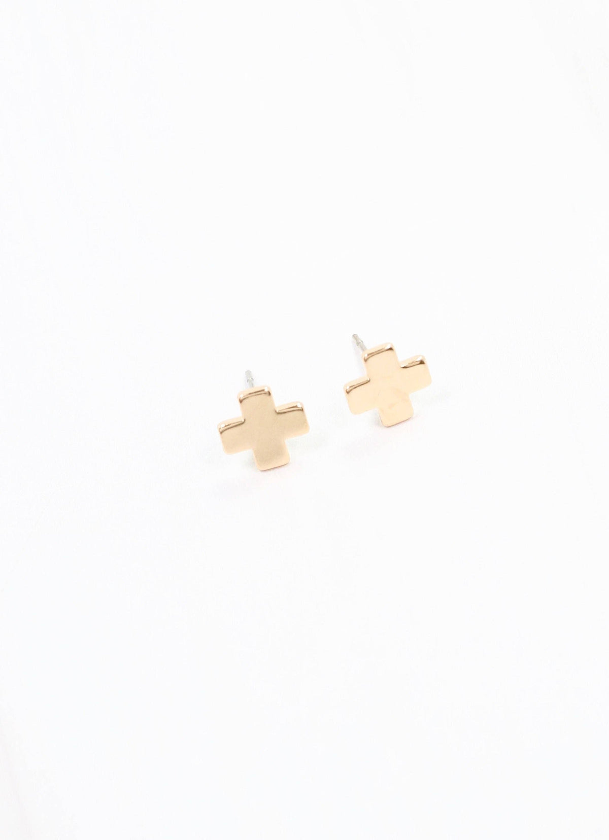 Caroline Hill Rawls Gold Cross Stud Earrings