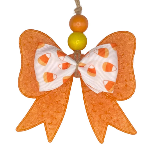 Funky Freshies Candy Corn Bow Freshie Pumpkin Spice Scent