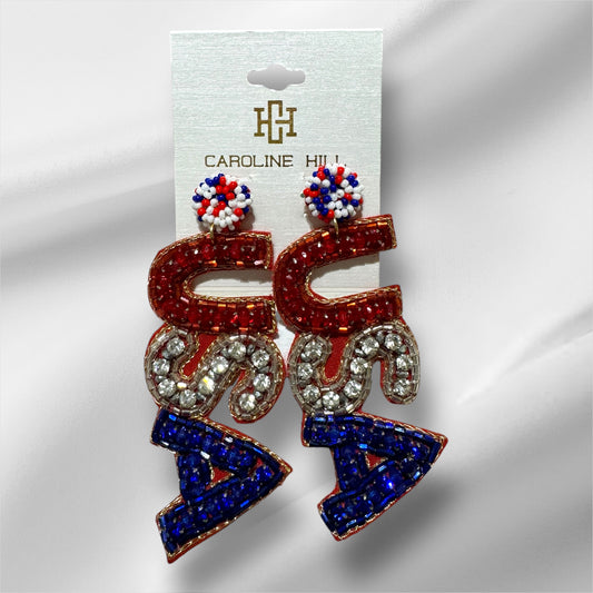 USA Bejeweled Earring