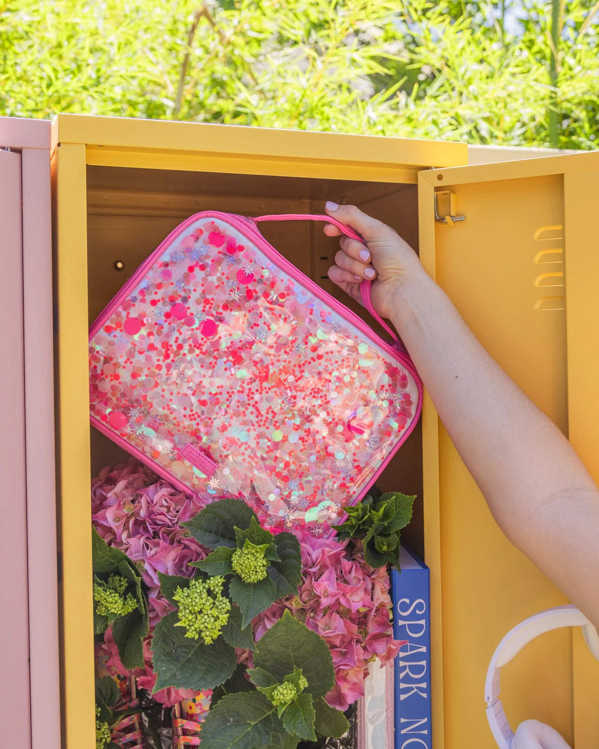 Packed Party Sweet Tart Pink Clear Confetti Insulated Lunch Box