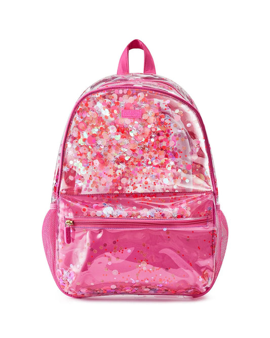 Packed Party Sweet Tart Pink Clear Confetti Backpack