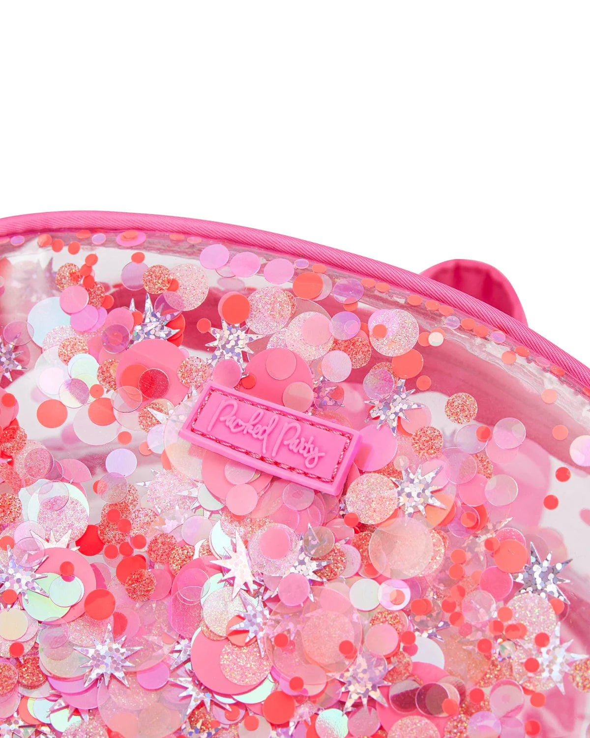 Packed Party Sweet Tart Pink Clear Confetti Backpack