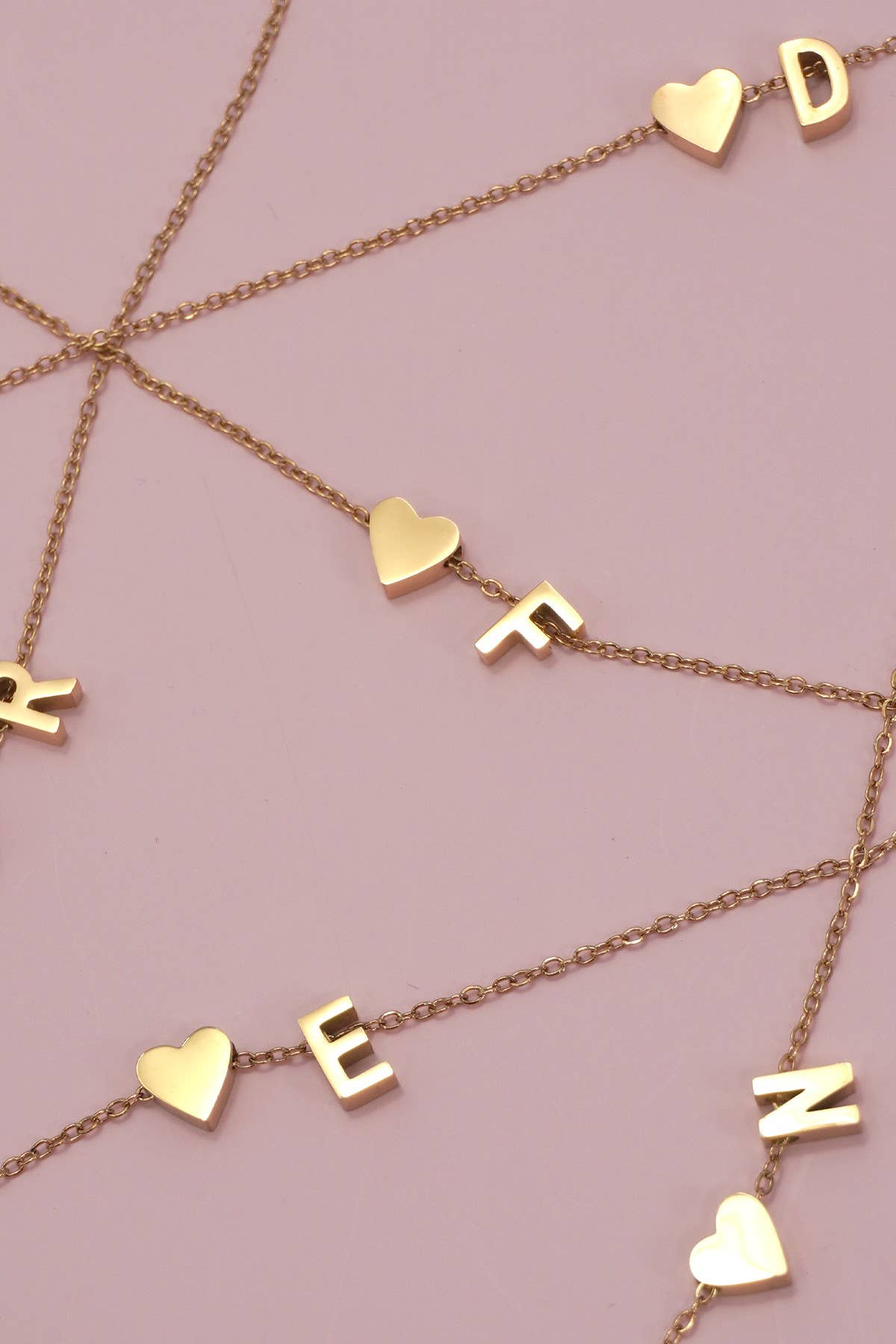 18K STAINLESS STEEL TARNISH FREE INITIAL NECKLACE | L
