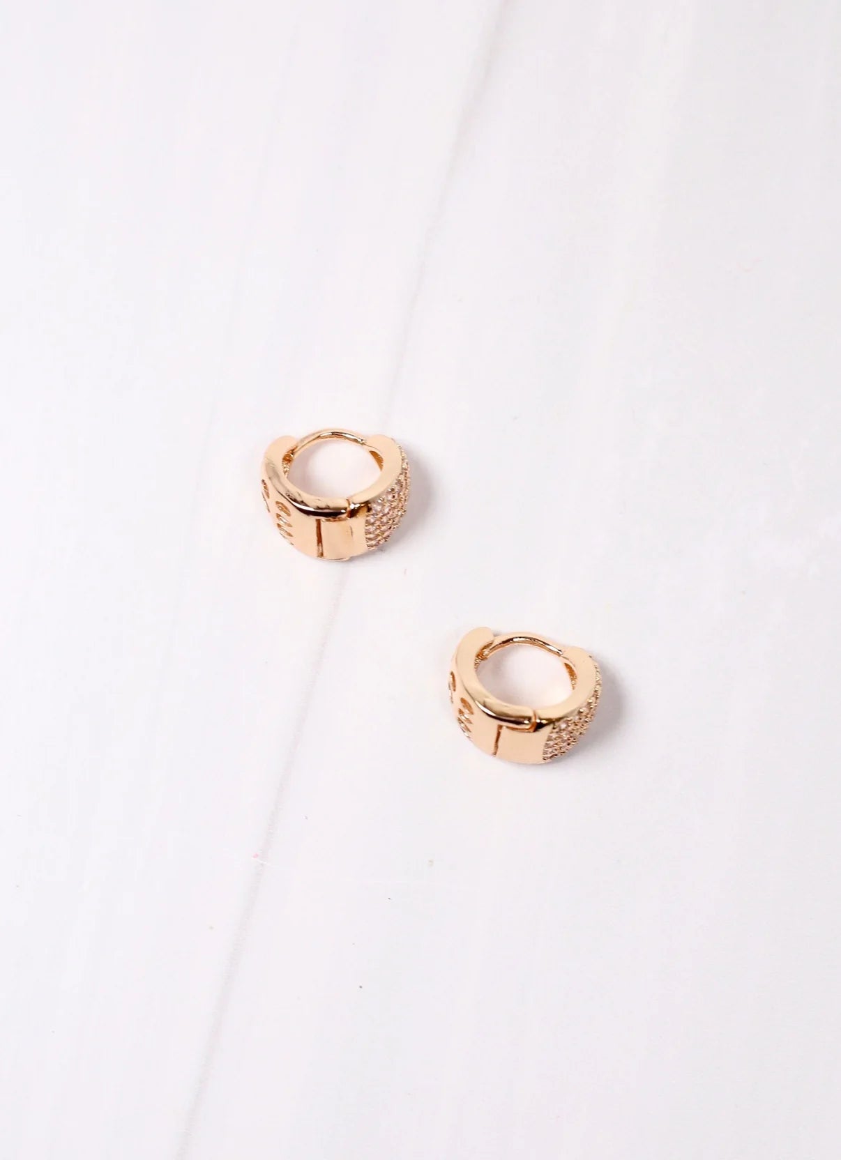 Barnard CZ Hoop Earing Gold