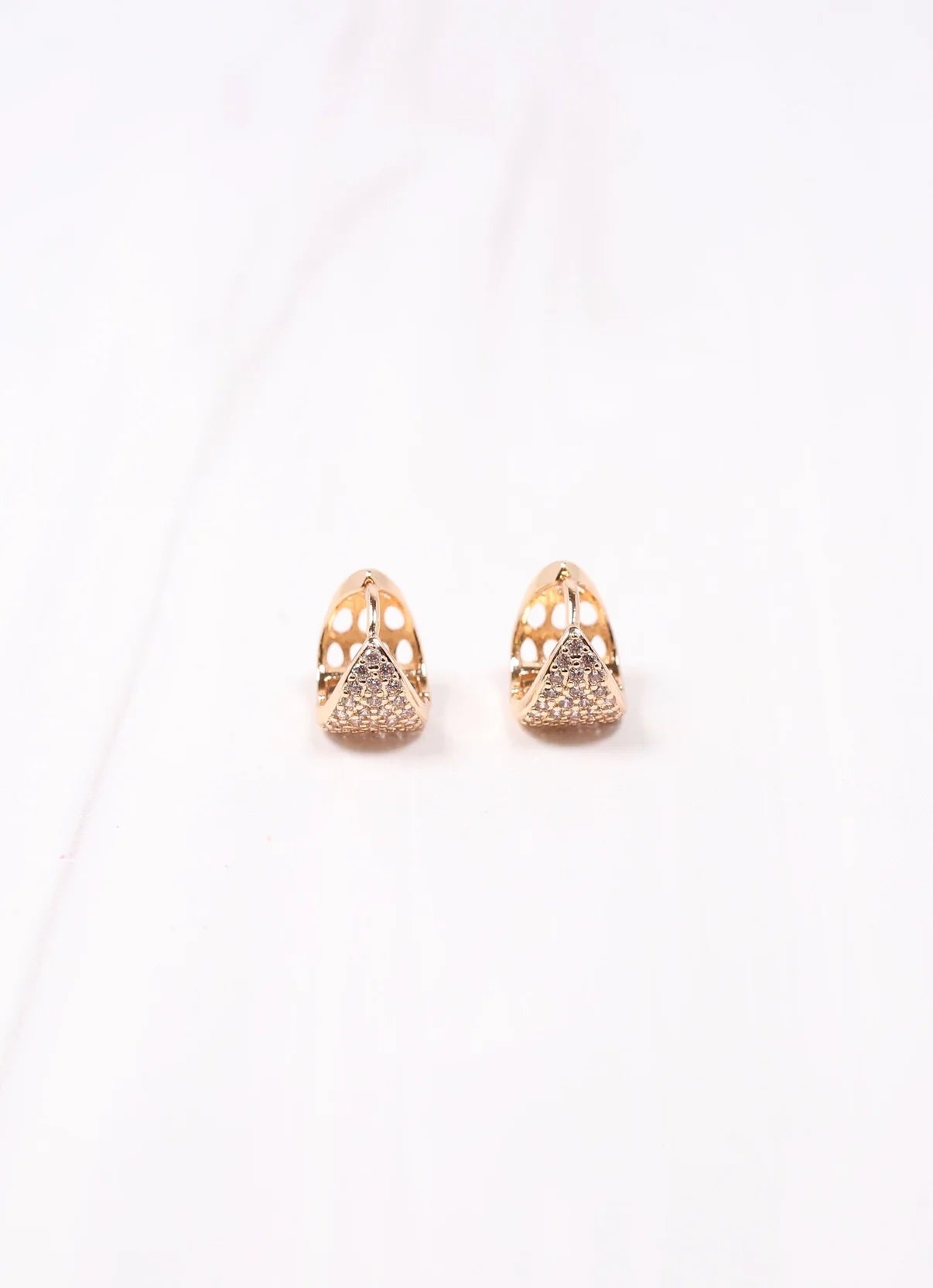 Barnard CZ Hoop Earing Gold