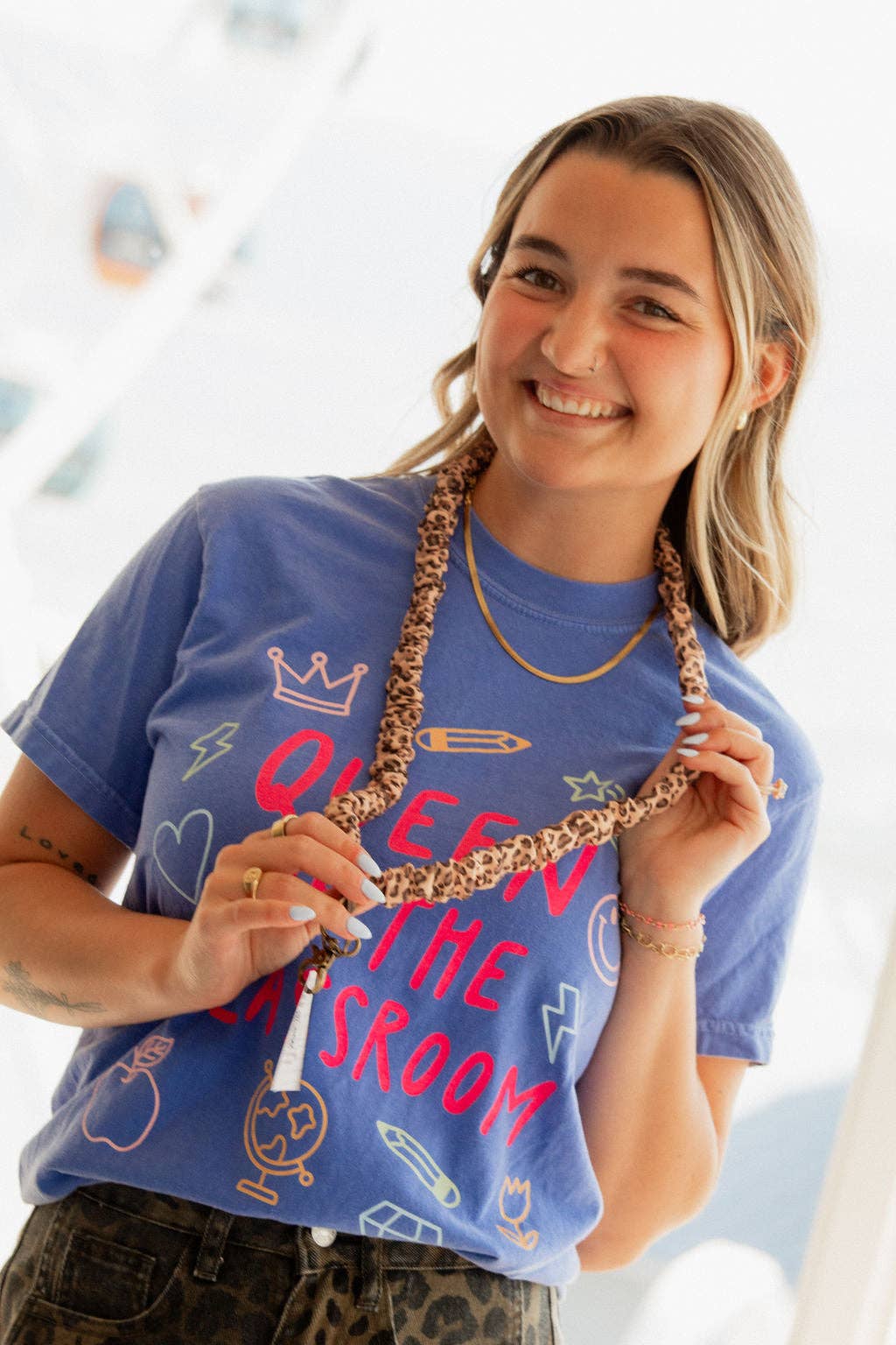 Andi Bold & Fearless Cheetah Print Leopard Lanyard