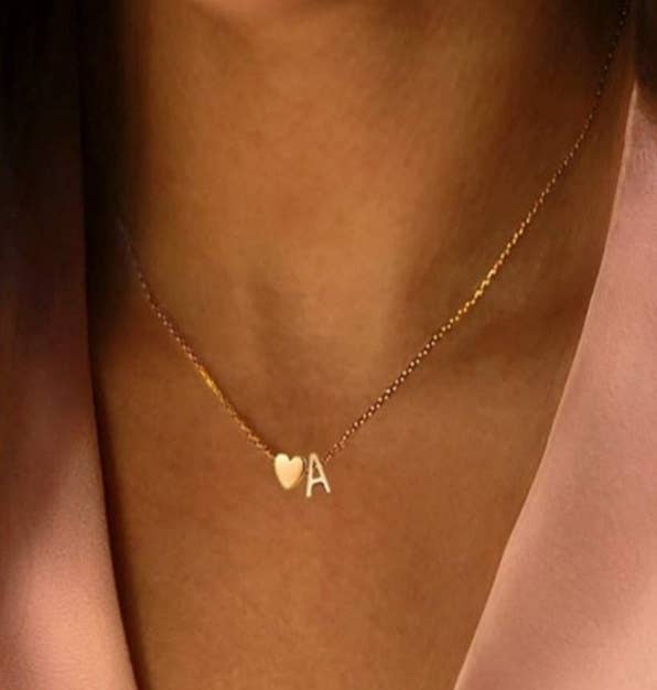 18K STAINLESS STEEL TARNISH FREE INITIAL NECKLACE | G