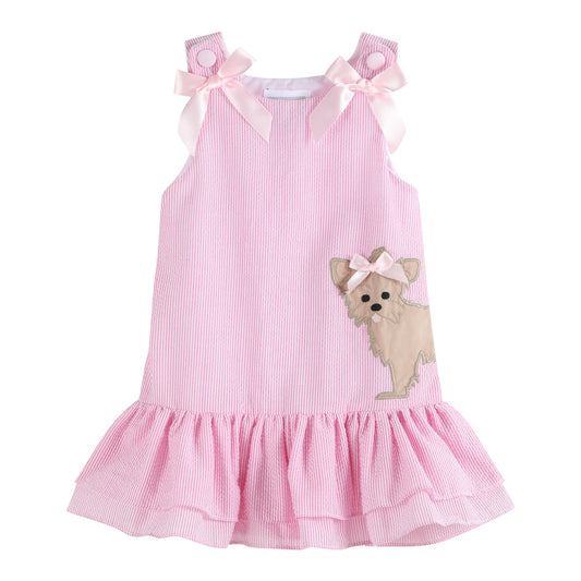 Pink Puppy Ruffle Skirt Dress: 3T