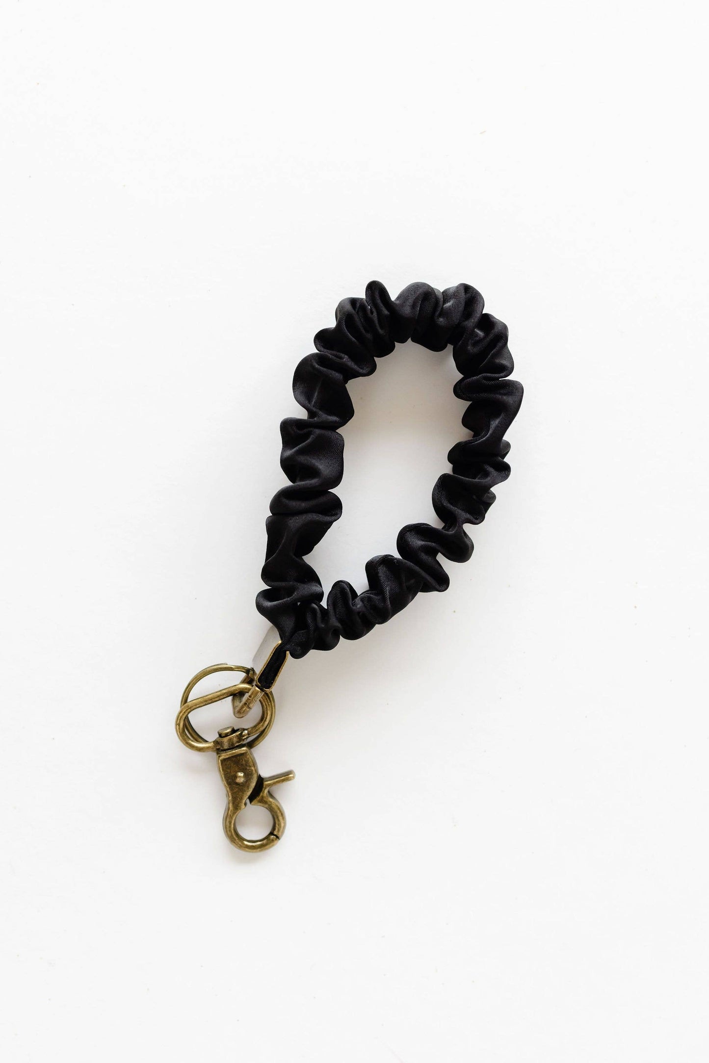 Andi Black Luxe Scrunchie Keychain