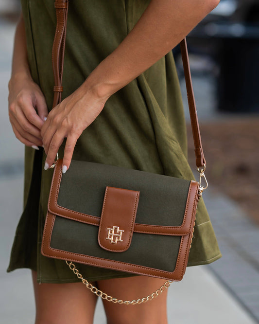 Caroline Hill Collins Olive Crossbody Bag