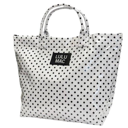 Lulu Mac White Black Polka Dot Tote Bag