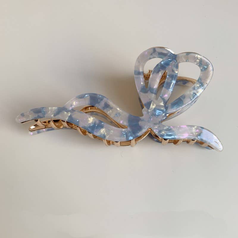 BOW HAIR CLAW CLIP |  Blue