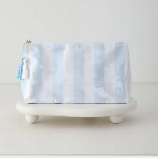 Waterproof Cosmetic Case PVC Make up Bag Seaside Stripes