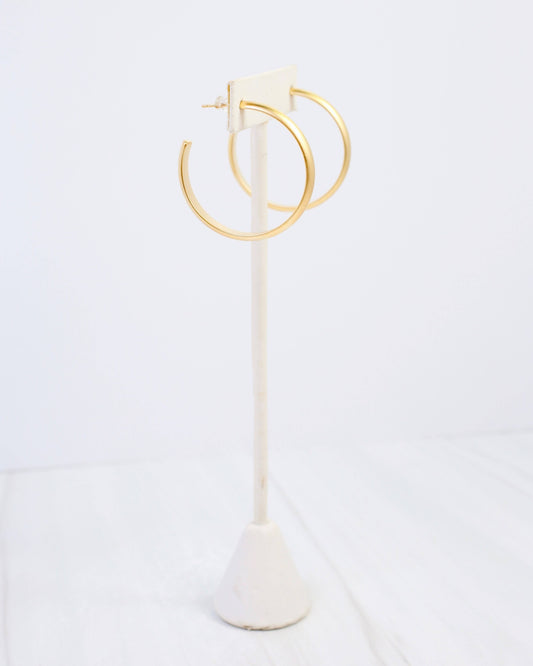 Edison Hoop Earring WR Matte Gold