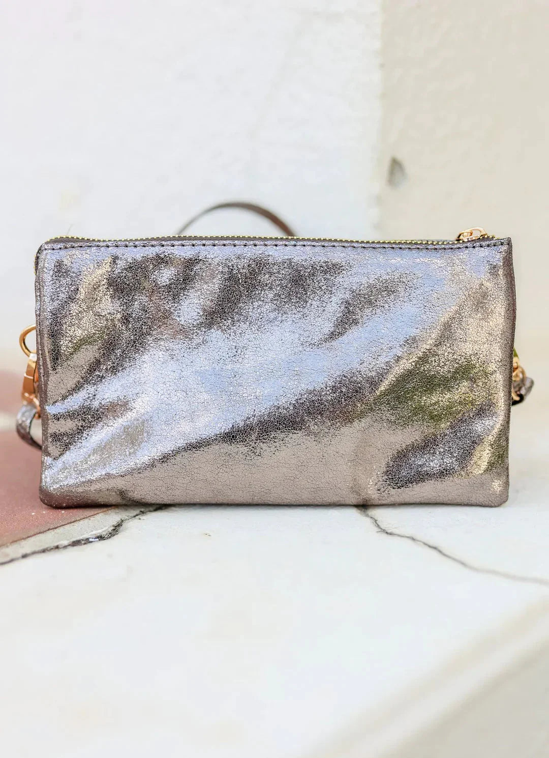 Caroline Hill Liz Custom Collection Crossbody - Shimmer Gunmetal