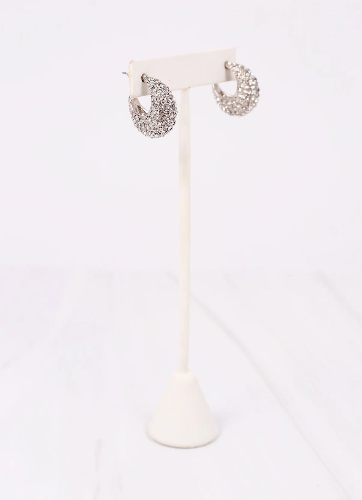 Mossleigh CZ Hoop Earrings - Silver