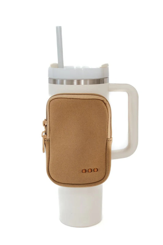 On the Move Pouch for Tumbler - Tan